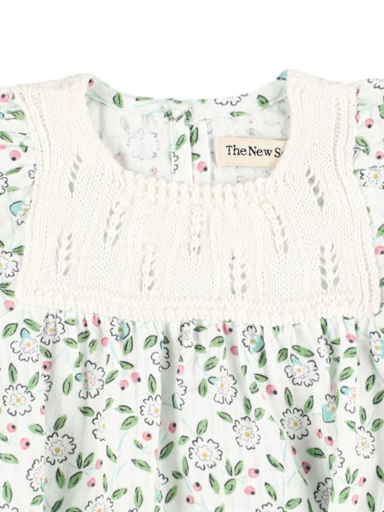 The New Society: 刺繍入りコットンポプリンロンパース - kids-girls_1 | Luisa Via Roma