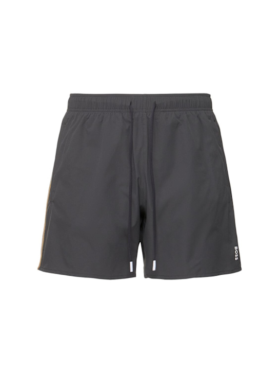 Boss: Logo boxer swim shorts - men_0 | Luisa Via Roma