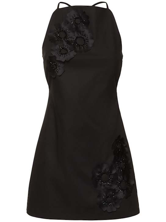 Embellished poplin mini dress