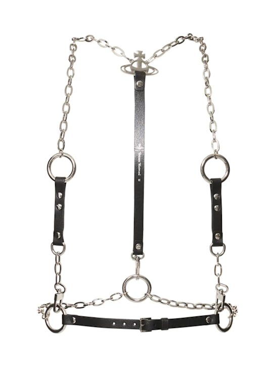 Vivienne Westwood: Chain harness w/ leather inserts - men_0 | Luisa Via Roma
