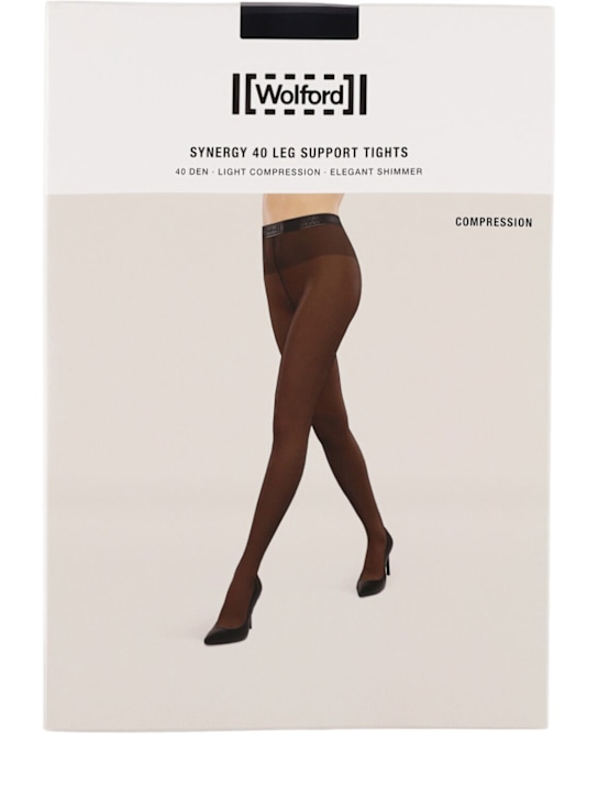Wolford: Synergy 40 shaping sheer stockings - Black - women_0 | Luisa Via Roma