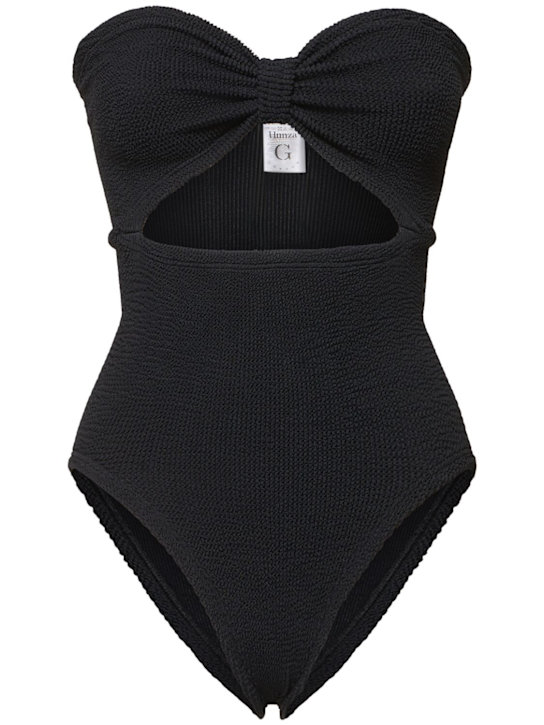 Hunza G: Alana strapless one piece swimsuit - women_0 | Luisa Via Roma