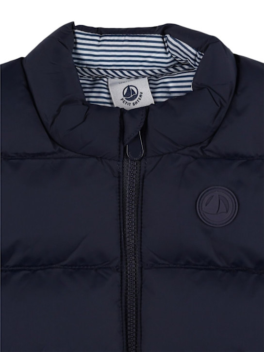 Petit Bateau: Poly puffer vest - Blue - kids-boys_1 | Luisa Via Roma