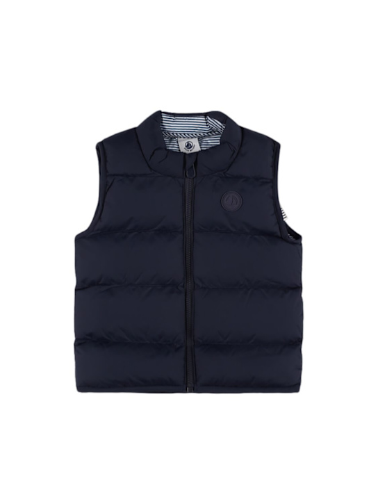 Petit Bateau: Poly puffer vest - Blue - kids-boys_0 | Luisa Via Roma