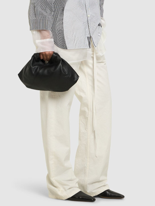 MM6 Maison Margiela: Mini Japanese Draped grained leather bag - women_1 | Luisa Via Roma