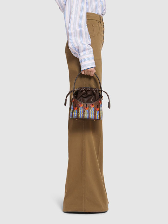 Etro: Saturno Arnica Inlay Iacurci bucket bag - women_1 | Luisa Via Roma