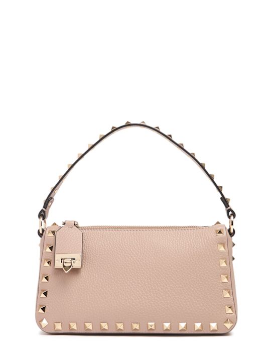 Valentino Garavani: Small Rockstud grainy leather bag - women_0 | Luisa Via Roma