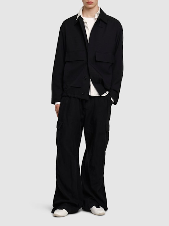 Y-3: Giacca Coach - Nero - men_1 | Luisa Via Roma