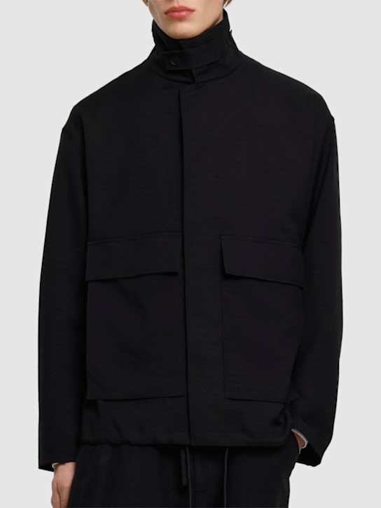Y-3: Giacca Coach - Nero - men_2 | Luisa Via Roma