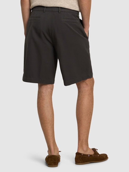 Brunello Cucinelli: Cotton Bermuda shorts - Caffe - men_2 | Luisa Via Roma