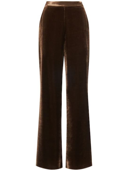 Etro: Silk viscose straight pants - women_0 | Luisa Via Roma