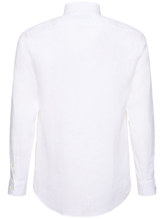 Frescobol Carioca: Antonio l/s linen shirt - White - men_3 | Luisa Via Roma