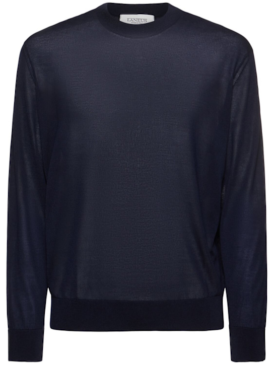 Laneus: Knit sweater - Blu/Blue - men_0 | Luisa Via Roma