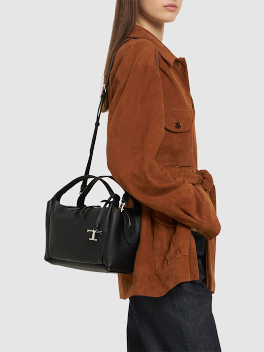 Tod's: Mini Bauletto leather top handle bag - women_2 | Luisa Via Roma