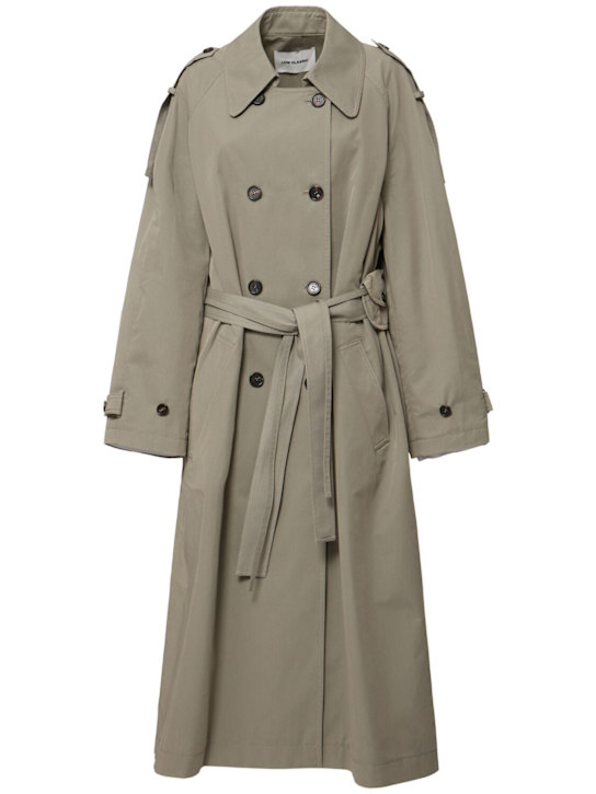 LOW CLASSIC: Belt bag cotton blend trench coat - women_0 | Luisa Via Roma