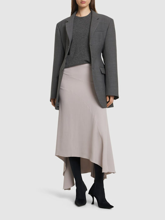 Spiral seam viscose crepe midi skirt - Thumbnail 2