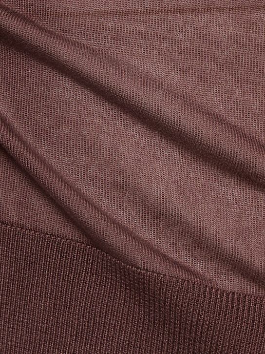 Laneus: Knitted t-shirt - Cioccolato/Choc - men_4 | Luisa Via Roma