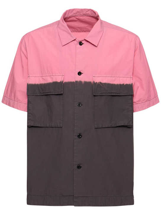 Sacai: Garment dyed shirt - Grey - men_0 | Luisa Via Roma
