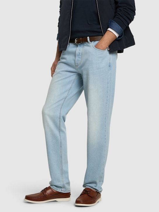 Kiton: Leather boat shoes - men_1 | Luisa Via Roma