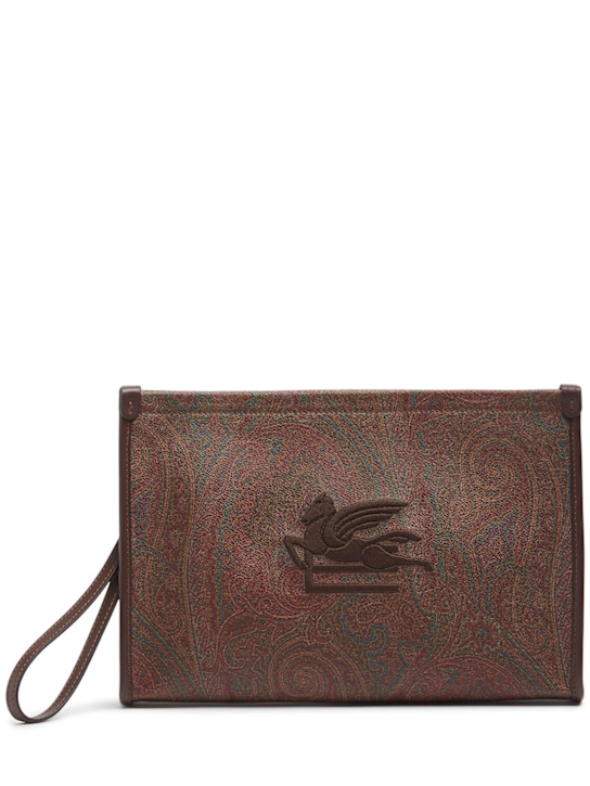 Etro: L'Arnica leather pouch - men_0 | Luisa Via Roma
