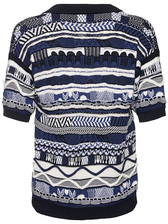 Laneus: Knitted polo - Blu/Blue - men_3 | Luisa Via Roma