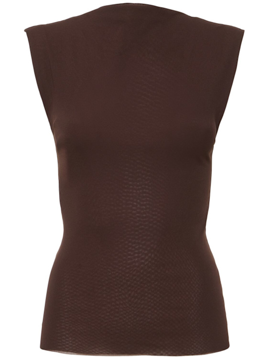 Philosophy Di Lorenzo Serafini: Stretch tulle top - women_0 | Luisa Via Roma