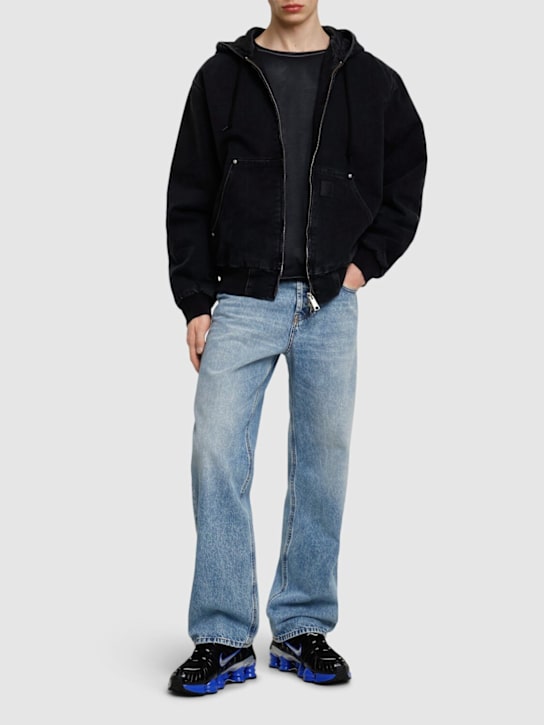 Diesel: D-Macro cotton denim straight jeans - men_1 | Luisa Via Roma