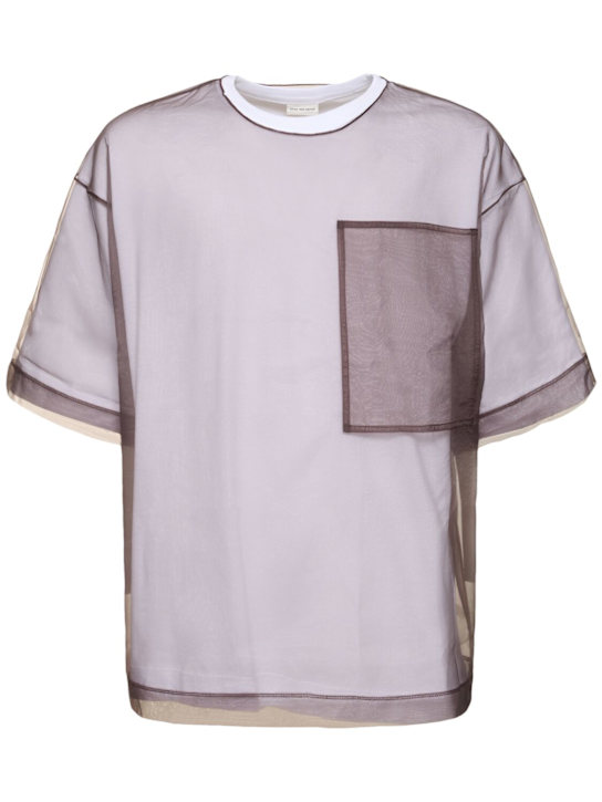 Dries Van Noten: Heaton double layer t-shirt - White - men_0 | Luisa Via Roma