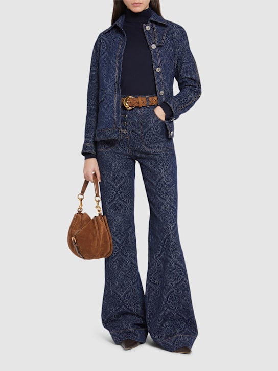 Etro: Cotton denim pants - women_1 | Luisa Via Roma