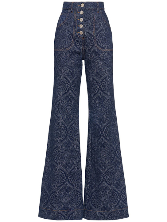 Etro: Cotton denim pants - women_0 | Luisa Via Roma
