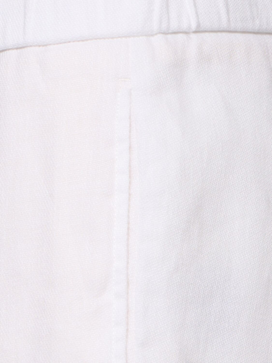Frescobol Carioca: Felipe linen & cotton shorts - White - men_4 | Luisa Via Roma