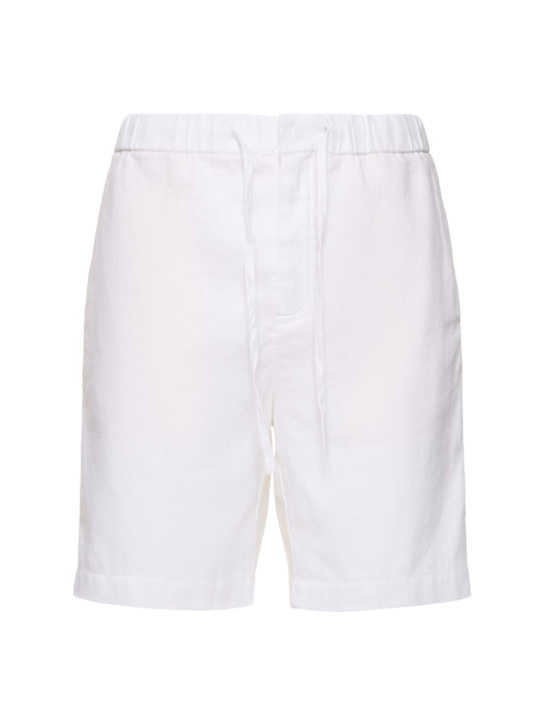 Frescobol Carioca: Felipe linen & cotton shorts - White - men_0 | Luisa Via Roma