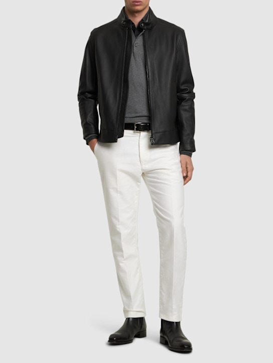 Boss: Mansell leather jacket - men_1 | Luisa Via Roma