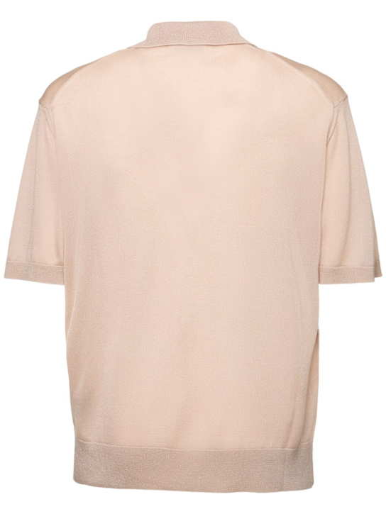Laneus: Knitted polo - Beige - men_3 | Luisa Via Roma
