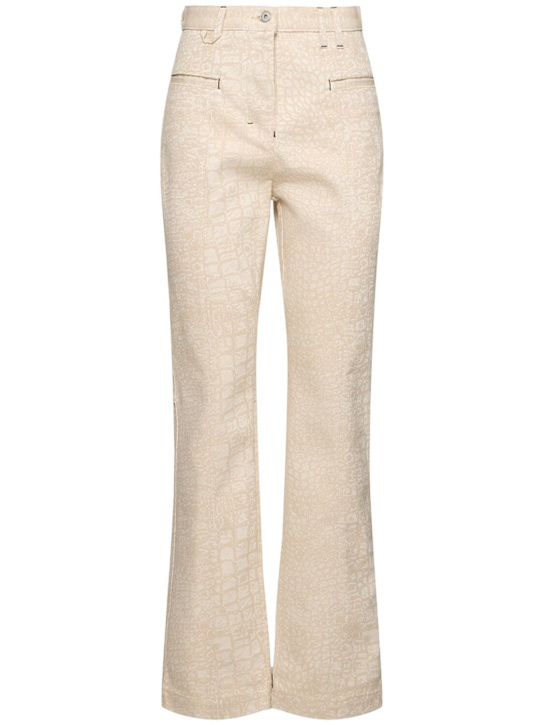 Jacquemus: Le De-Nîmes Norma straight jeans - Beige - women_0 | Luisa Via Roma