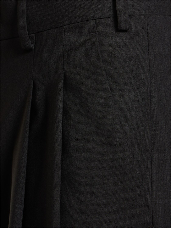 Laneus: Light wool blend Bermuda shorts - Nero/Black - men_4 | Luisa Via Roma