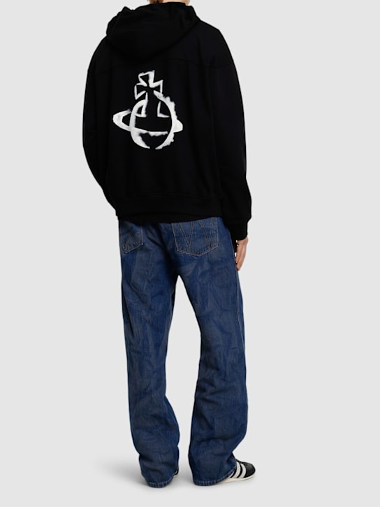 Vivienne Westwood: Stencil orb fresh hoodie - men_1 | Luisa Via Roma