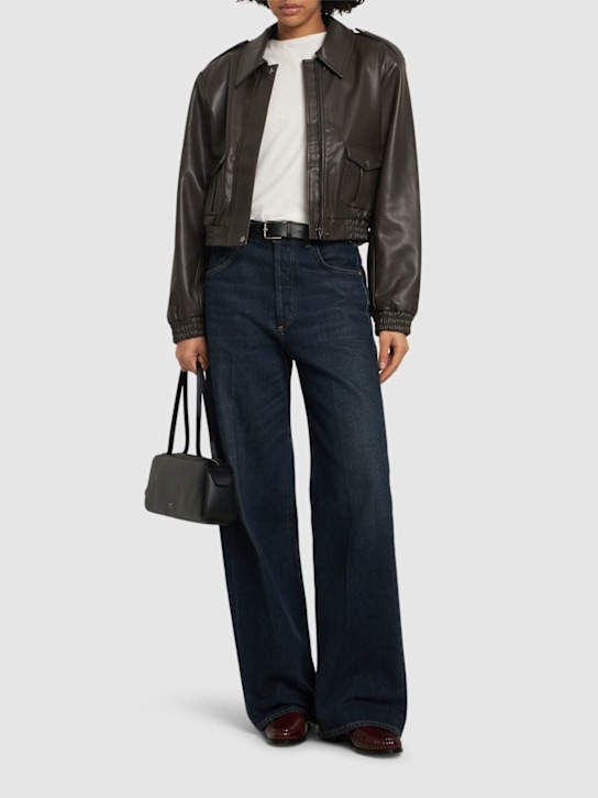 The Garment: Brooklyn leather bomber jacket - women_1 | Luisa Via Roma