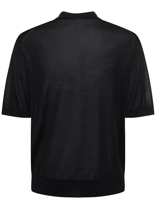 Laneus: Knitted polo - Nero/Black - men_3 | Luisa Via Roma