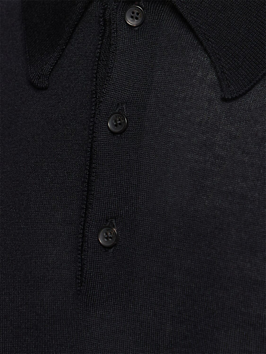 Laneus: Knitted polo - Nero/Black - men_4 | Luisa Via Roma
