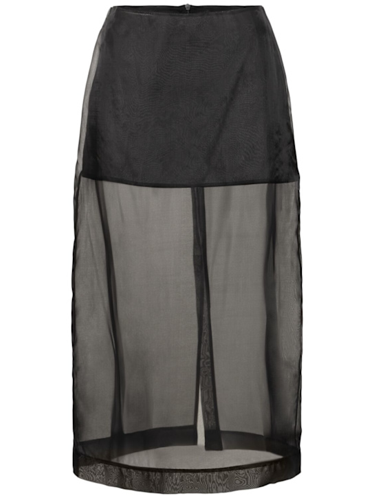 The Frankie Shop: Peri sheer silk blend midi skirt - women_0 | Luisa Via Roma