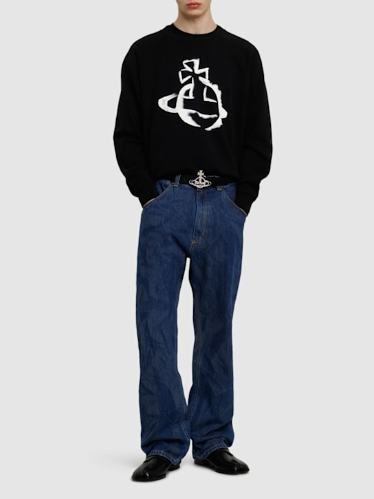 Vivienne Westwood: Stencil orb raglan sweatshirt - men_1 | Luisa Via Roma