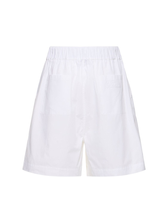 Laneus: Unisex poplin Bermuda shorts - Bianco/White - men_3 | Luisa Via Roma