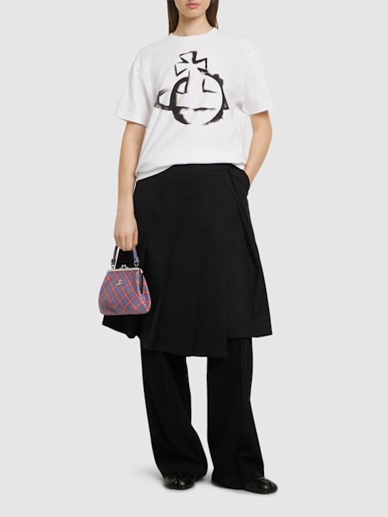 Vivienne Westwood: Stencil orb classic jersey t-shirt - women_1 | Luisa Via Roma