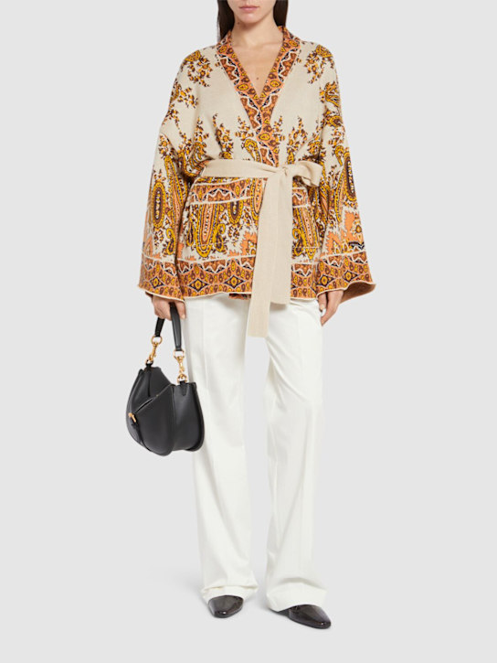 Etro: Cotton viscose jacquard cardigan - women_1 | Luisa Via Roma
