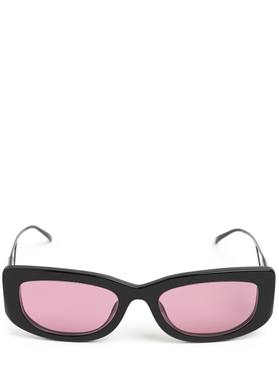 Prada: Prada Symbole acetate sunglasses - Black/Pink - women_0 | Luisa Via Roma