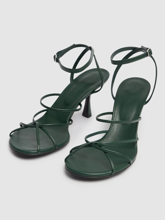 Christopher Esber: 70mm Blaze leather sandals - Evergreen - women_2 | Luisa Via Roma