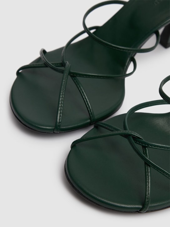 Christopher Esber: 70mm Blaze leather sandals - Evergreen - women_3 | Luisa Via Roma