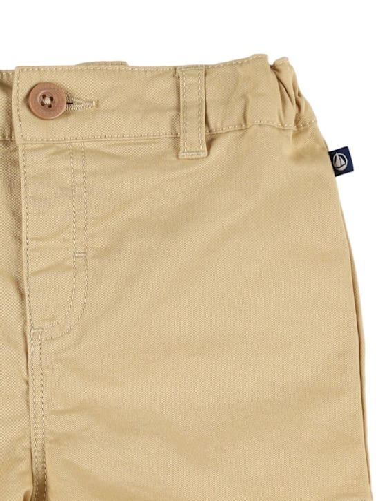 Petit Bateau: Cotton blend poplin shorts - kids-boys_1 | Luisa Via Roma