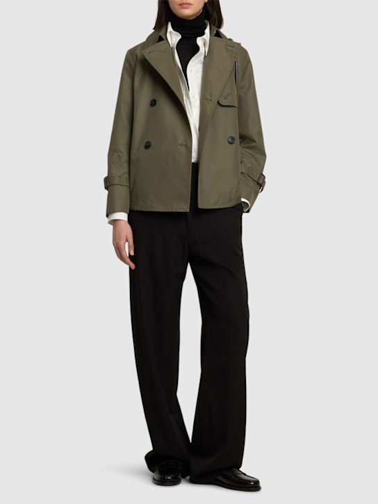 Weekend Max Mara: Biglia gabardine short trench coat - women_1 | Luisa Via Roma